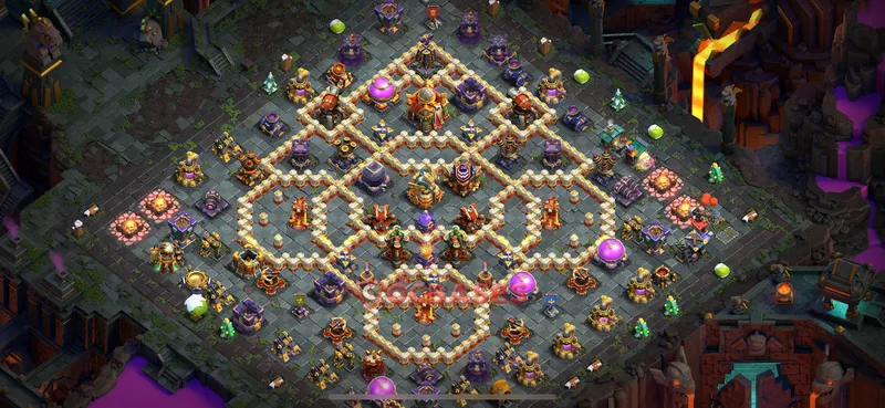 Town Hall 16 Base -hybrid – Layout id: 60901 base layout