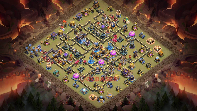 Town Hall 18 Base -war – Layout id: mfy77 base layout
