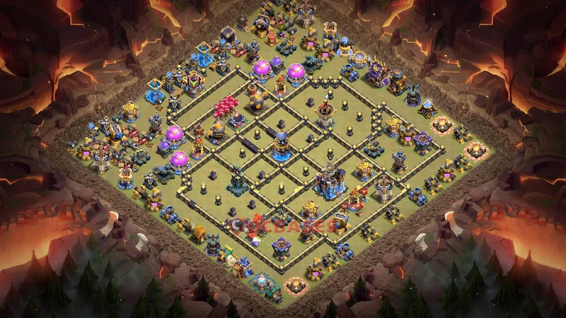 Town Hall 18 Base -war – Layout id: sspmy base layout