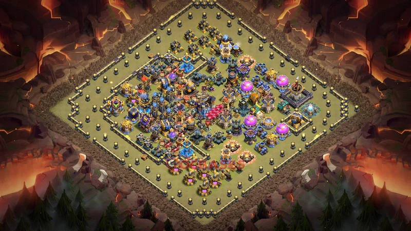 Town Hall 18 Base -war – Layout id: mg98f base layout
