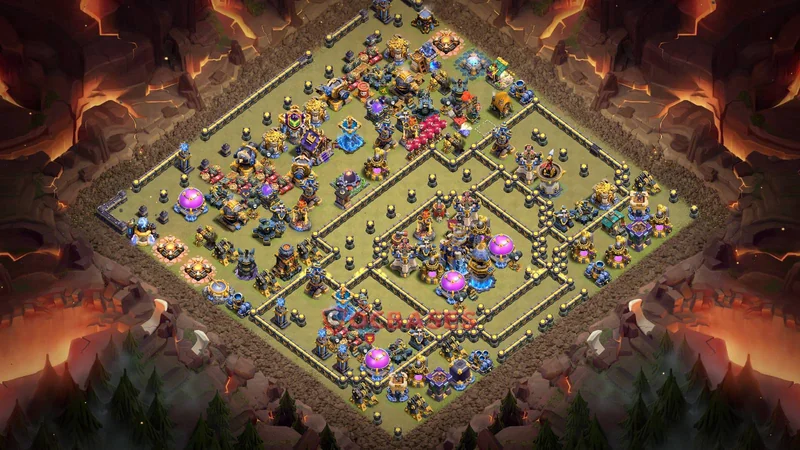 Town Hall 18 Base -war – Layout id: yzilb base layout