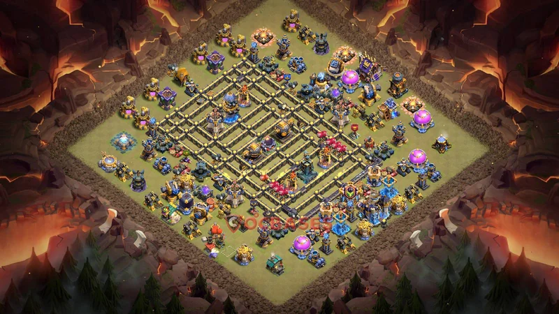 Town Hall 18 Base -war – Layout id: w0v86 base layout