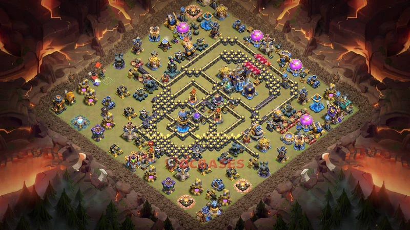 Town Hall 18 Base -war – Layout id: kr9h6 base layout