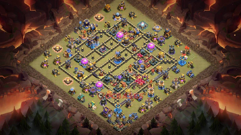 Town Hall 18 Base -war – Layout id: xpxgu base layout