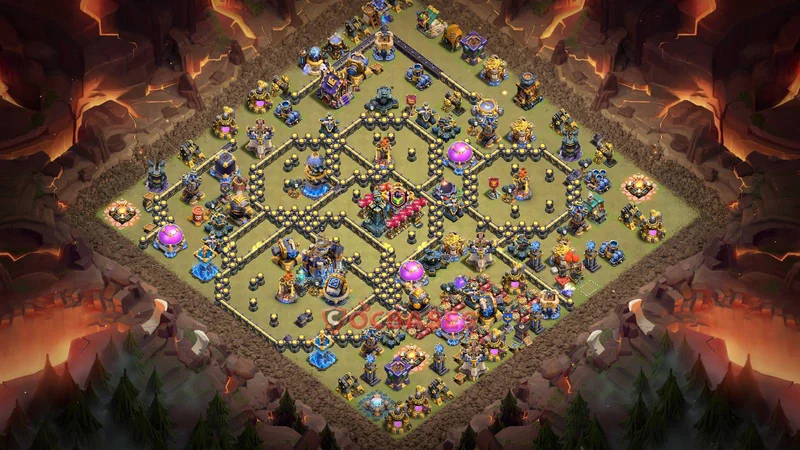 Town Hall 18 Base -war – Layout id: k3q9w base layout