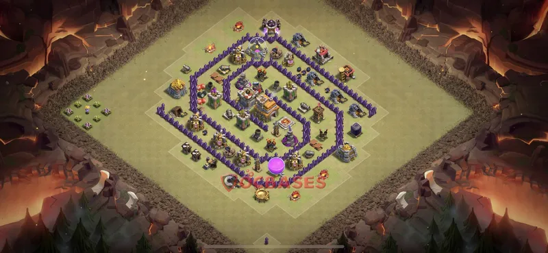 Town Hall 7 Base -war – Layout id: bllde base layout