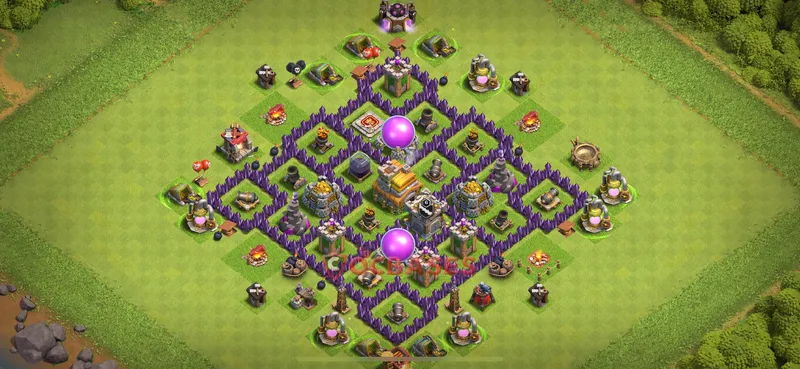 Town Hall 7 Base -hybrid – Layout id: p6d8y base layout, image 1