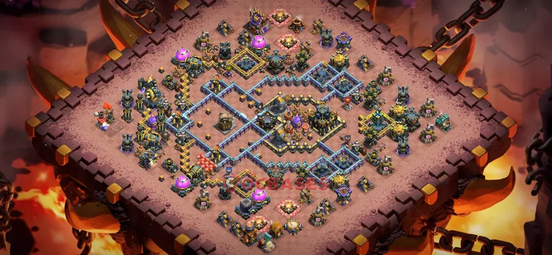 Town Hall 17 Base -war – Layout id: 1d5m4 base layout