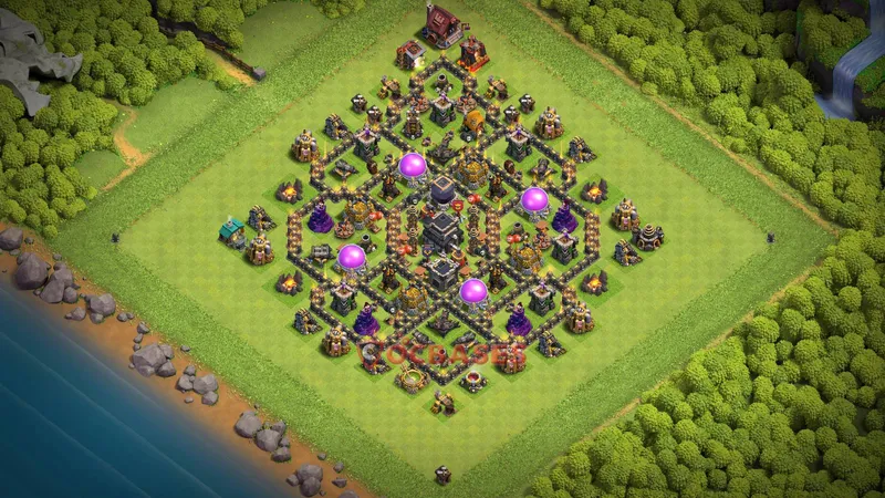 Town Hall 9 Base -war – Layout id: 374ev base layout