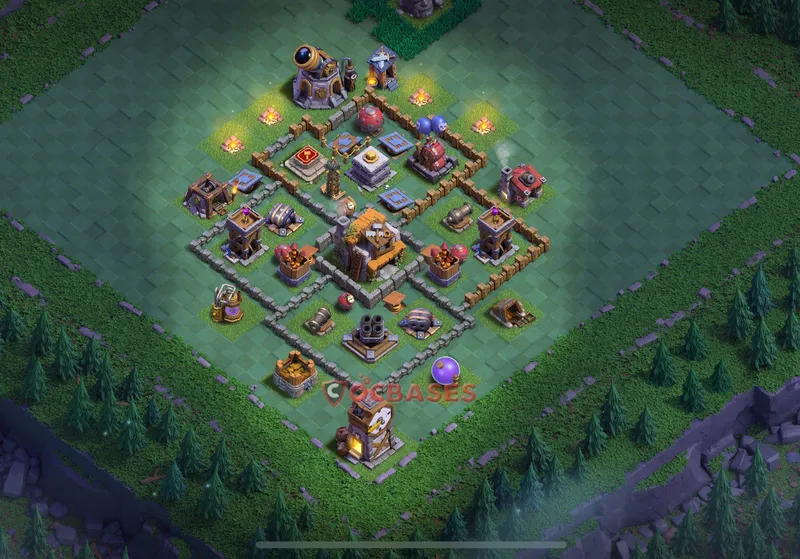 Builder Hall 5 Base -trophy – Layout id: dyl89 base layout