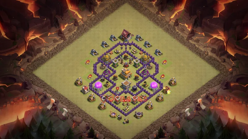 Town Hall 7 Base -war – Layout id: tr26l base layout
