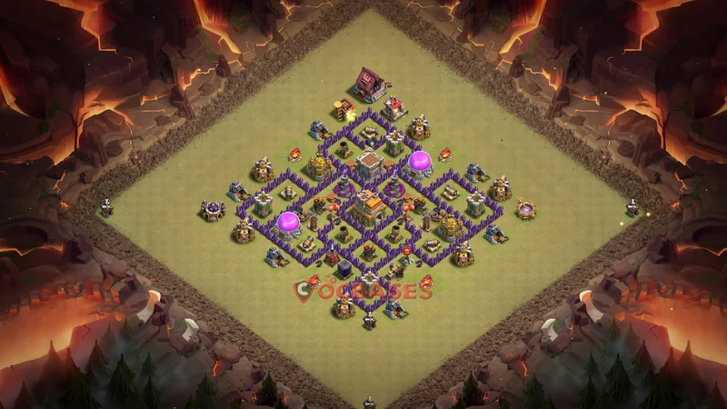 Town Hall 7 Base -war – Layout id: s9tj3 base layout