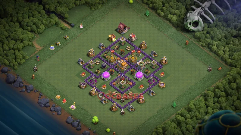Town Hall 7 Base -farming – Layout id: c6nvr base layout