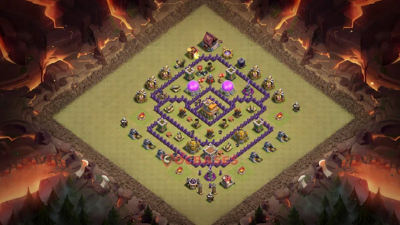 Town Hall 7 Base -war – Layout id: kopb5 base layout