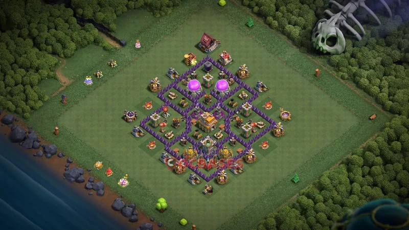 Town Hall 7 Base -farming – Layout id: fe15g base layout