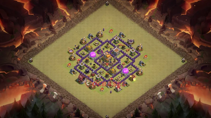 Town Hall 7 Base -war – Layout id: 1ri40 base layout
