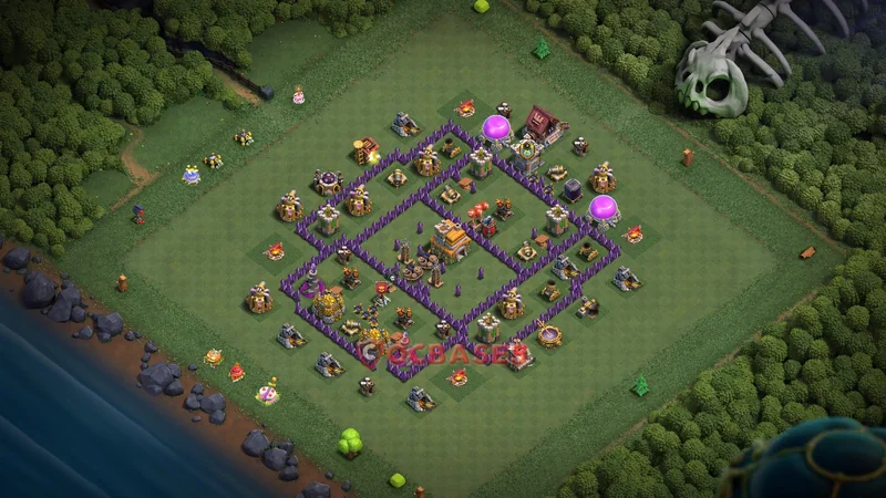 Town Hall 7 Base -cwl – Layout id: tu2rk base layout