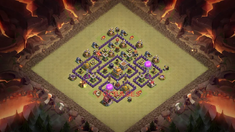 Town Hall 7 Base -war – Layout id: aq9cg base layout