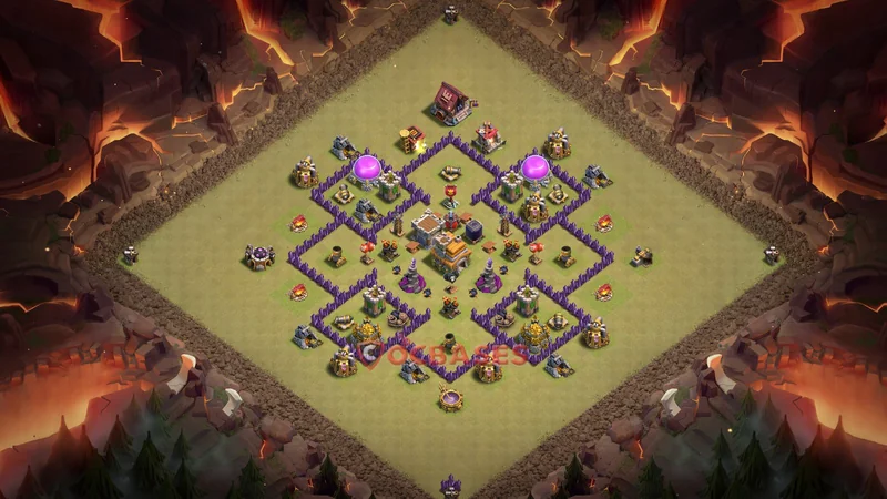 Town Hall 7 Base -war – Layout id: suwop base layout