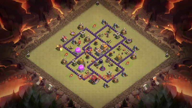 Town Hall 7 Base -war – Layout id: c7x5w base layout