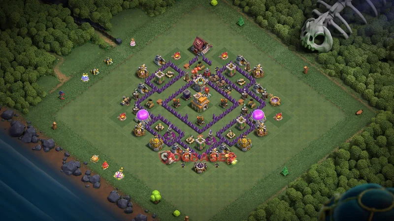 Town Hall 7 Base -trophy – Layout id: ydl28 base layout