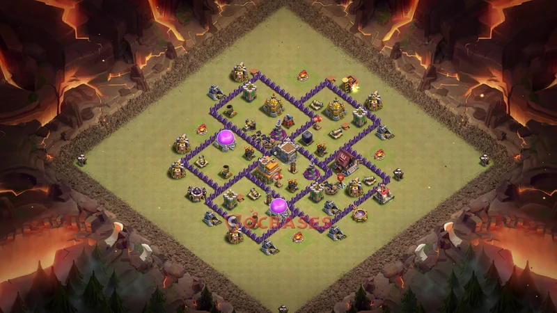 Town Hall 7 Base -war – Layout id: 9dc6g base layout