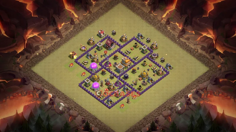 Town Hall 7 Base -war – Layout id: g1z5x base layout