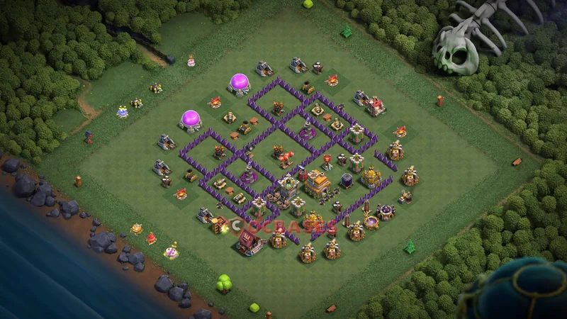 Town Hall 7 Base -cwl – Layout id: vo84s base layout