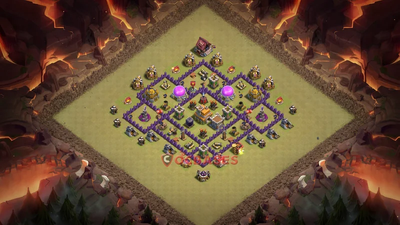 Town Hall 7 Base -war – Layout id: xegoa base layout
