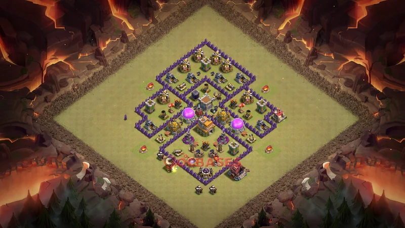 Town Hall 7 Base -war – Layout id: 12koe base layout