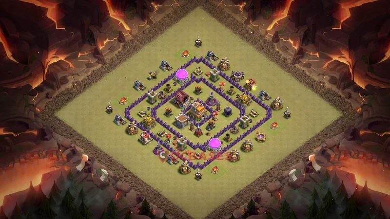 Town Hall 7 Base -war – Layout id: 317uj base layout