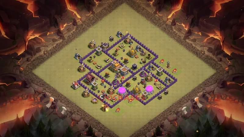 Town Hall 7 Base -war – Layout id: i23s3 base layout