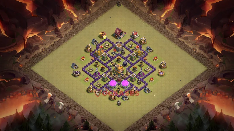 Town Hall 7 Base -war – Layout id: ca5v2 base layout