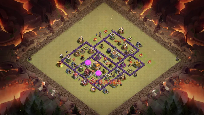 Town Hall 7 Base -war – Layout id: gf03r base layout