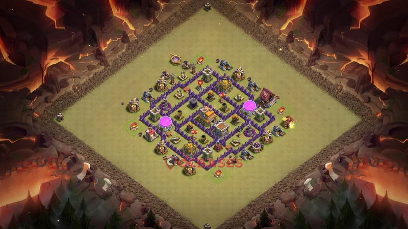 Town Hall 7 Base -war – Layout id: cy2z3 base layout