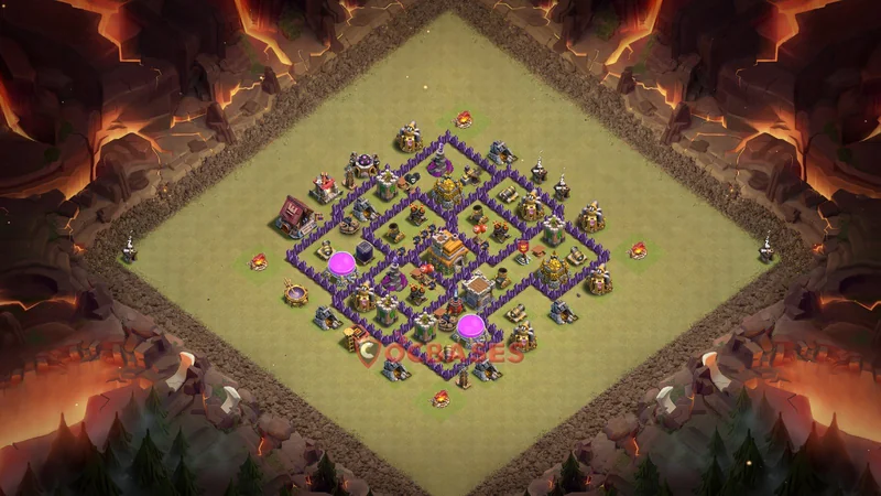Town Hall 7 Base -war – Layout id: cfbjh base layout