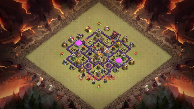 Town Hall 7 Base -war – Layout id: quuqk base layout