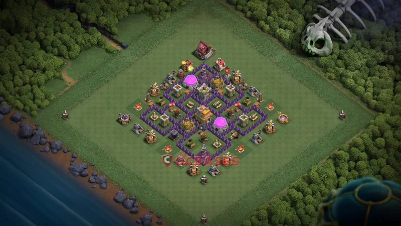 Town Hall 7 Base -farming – Layout id: jx2hp base layout