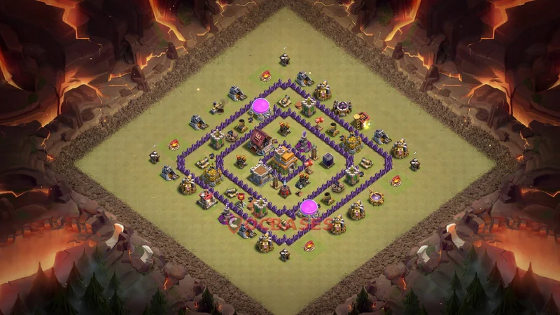 Town Hall 7 Base -war – Layout id: zoa3f base layout