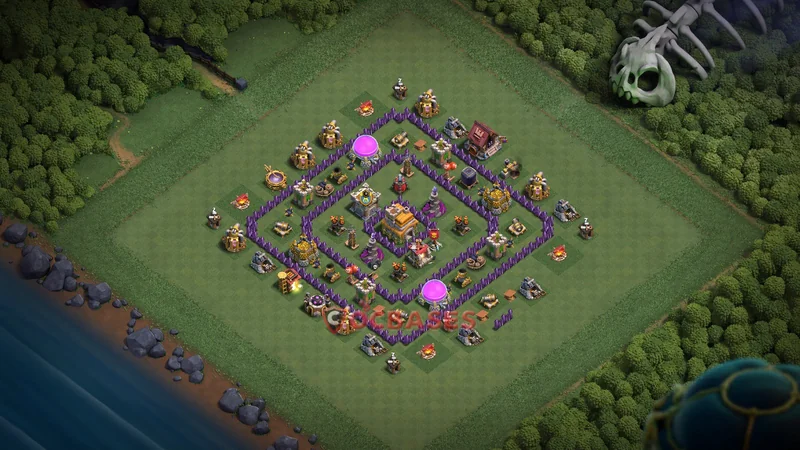 Town Hall 7 Base -trophy – Layout id: kh8mb base layout