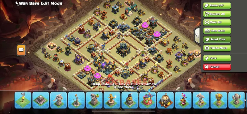 Town Hall 17 Base -trophy – Layout id: svvi2 base layout, image 1