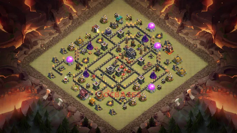 Town Hall 9 Base -war – Layout id: 3p3eh base layout