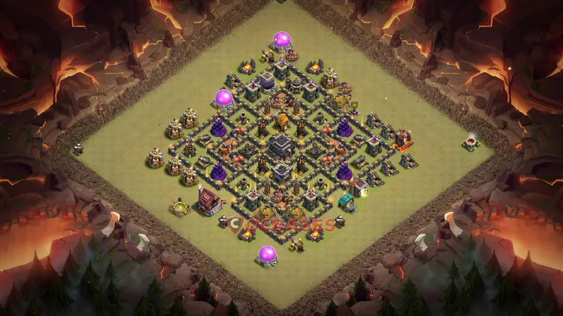 Town Hall 9 Base -war – Layout id: 5iuc9 base layout