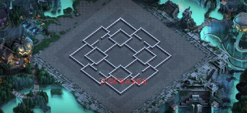 Town Hall 13 Base -hybrid – Layout id: 99ans base layout, image 1