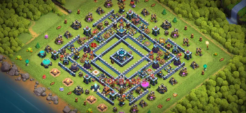 Town Hall 13 Base – Layout id: pn9cs base layout