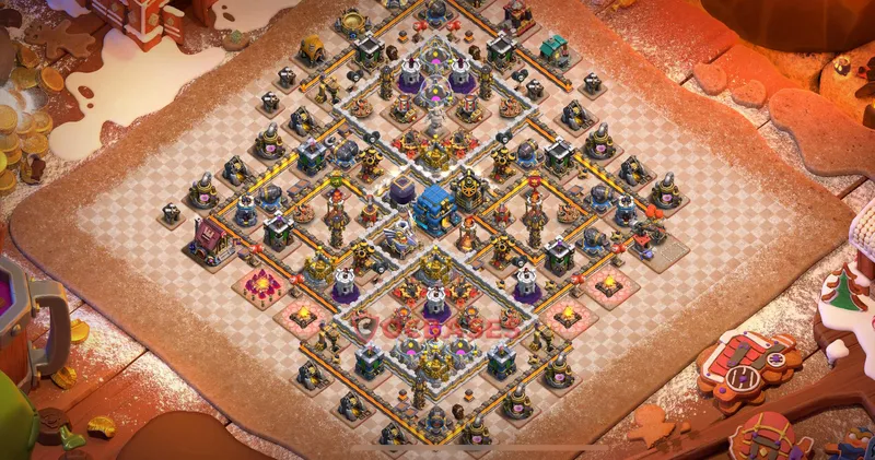 Town Hall 12 Base -farming – Layout id: qrppi base layout