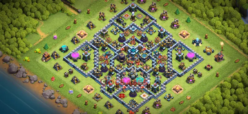 Town Hall 13 Base – Layout id: x2fzt base layout