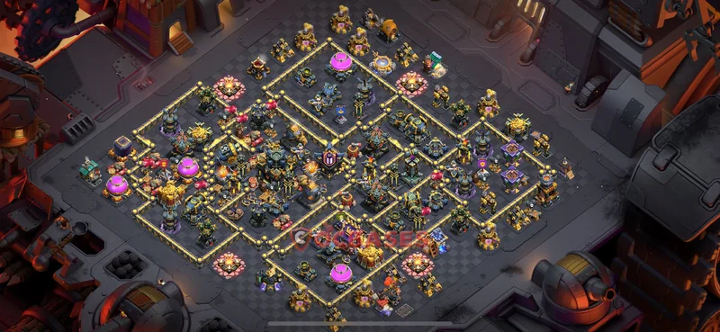 Town Hall 17 Base -war – Layout id: 3soea base layout