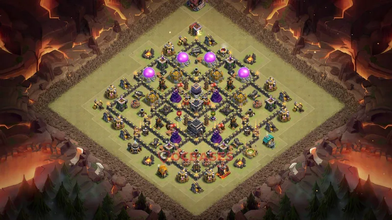 Town Hall 9 Base -war – Layout id: mfkqu base layout