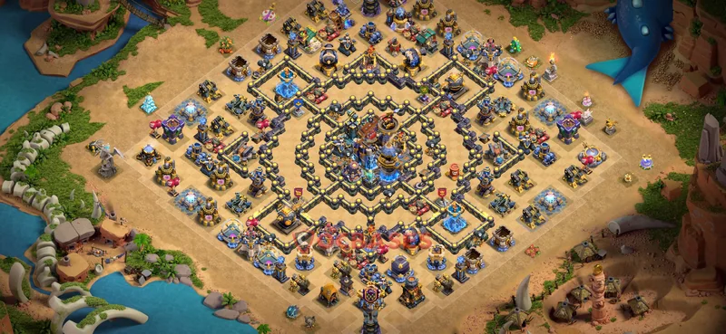 Town Hall 18 Base -war – Layout id: 04aol base layout